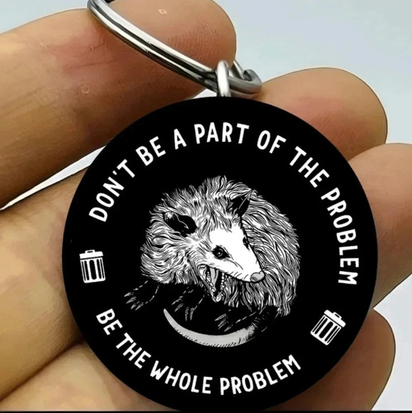 Possum don't be part of problem be the whole problem hot art keychain - Picture 1 of 1